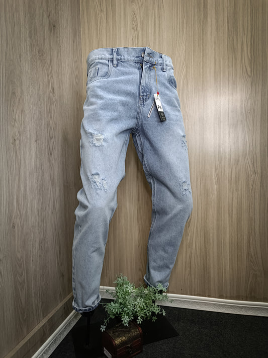 Overzide jeans celeste